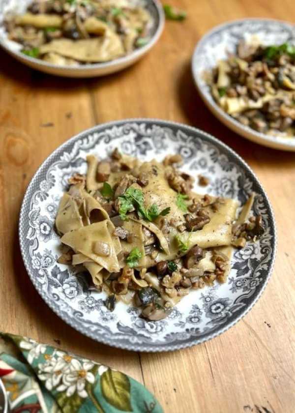 Walnuss-Pilz-Pasta