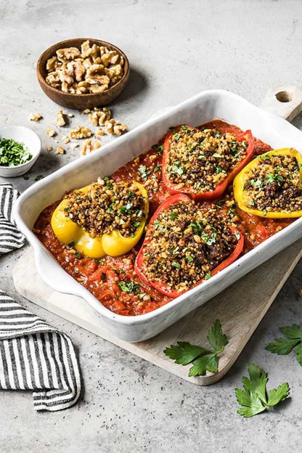 Gefüllte Paprika mit Quinoa 