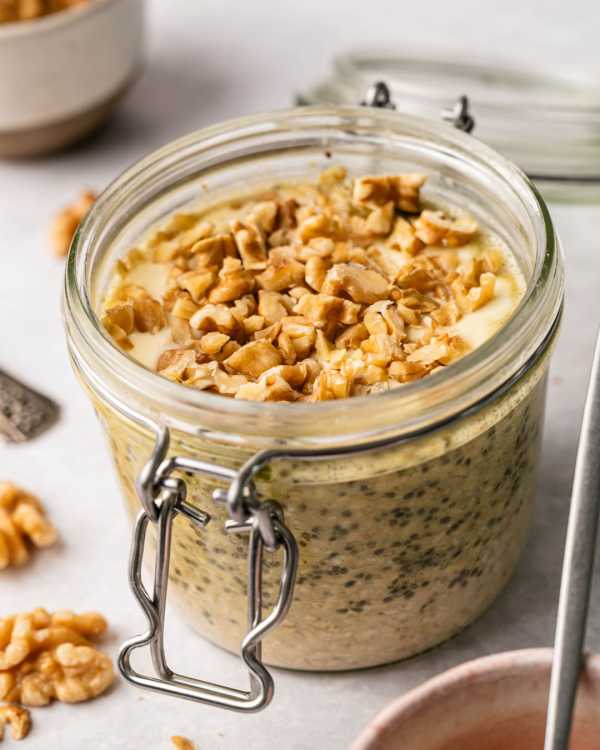 Vegane Overnight Oats mit kalifornischen Walnüssen