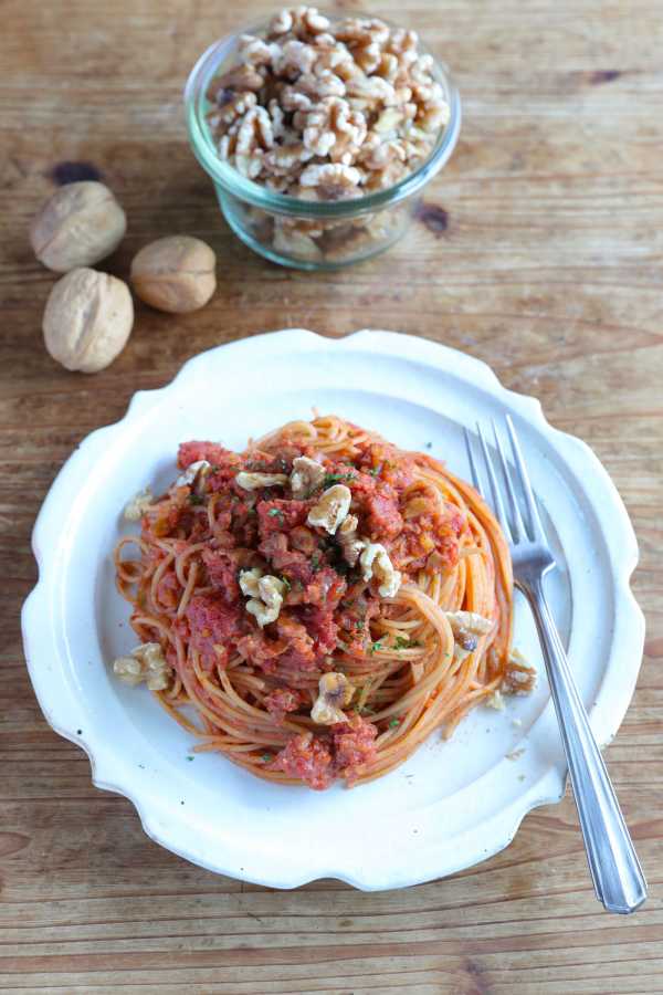 Spaghetti Bolognese mit Walnusshack