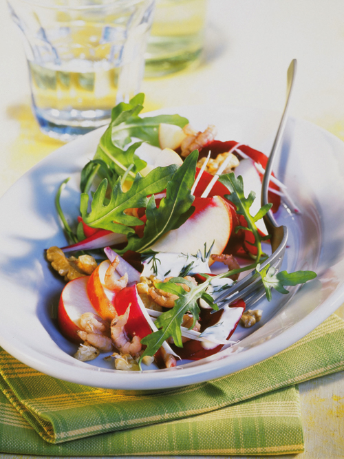 Rote Bete-Salat mit Rucola und Walnüssen