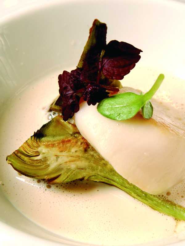 Walnuss-Cremesüppchen mit Jakobsmuscheln 