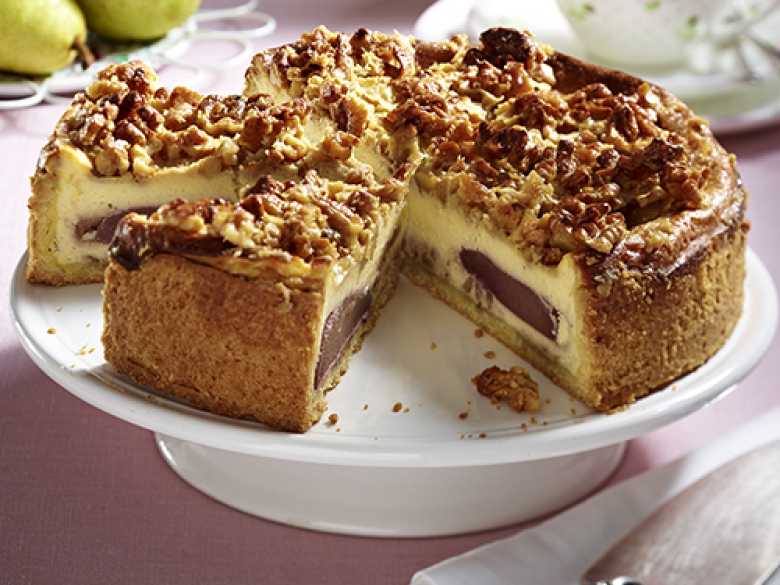 Birnen-Walnuss-Käsekuchen