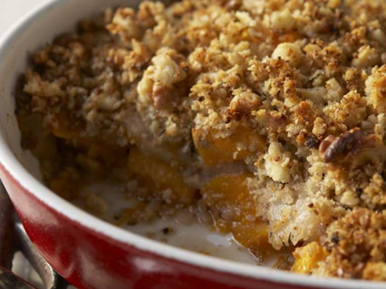 Birnen-Kürbis-Crumble mit Walnüssen