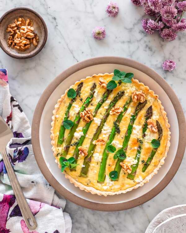 Spargel-Walnuss-Tarte