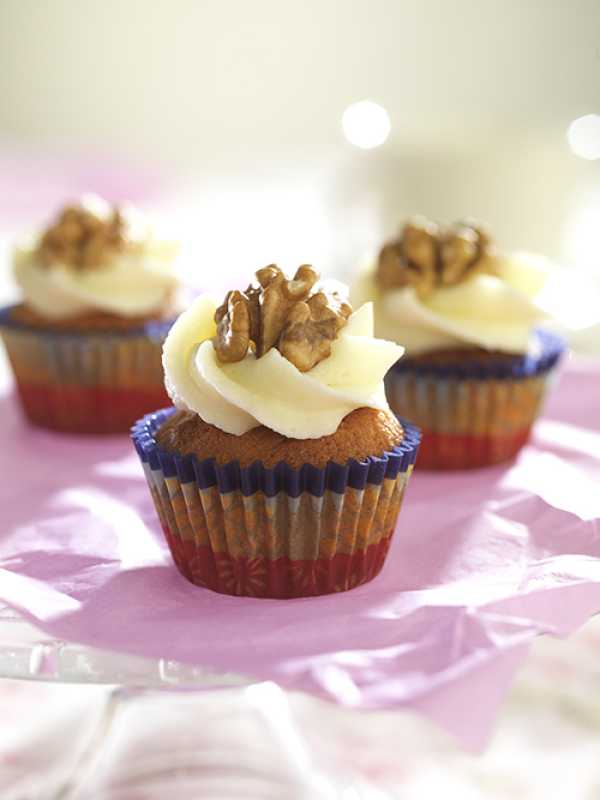 Mini-Bananen-Walnuss-Cupcakes