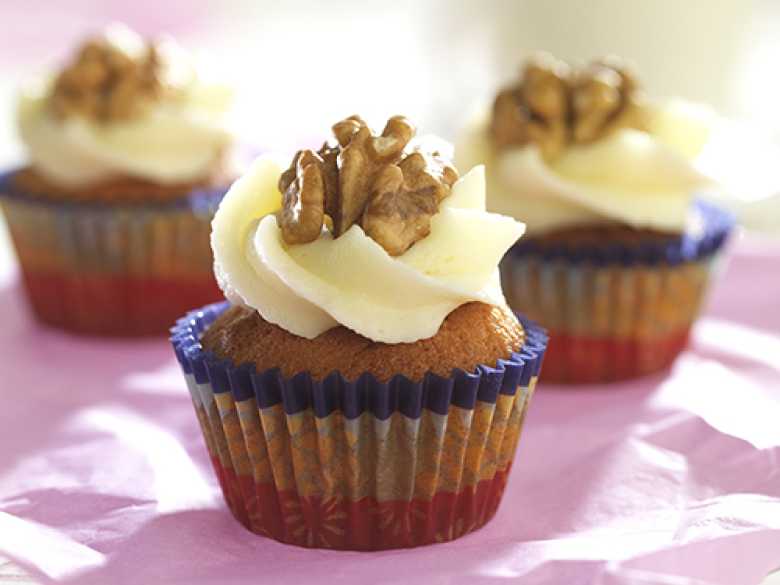 Mini-Bananen-Walnuss-Cupcakes