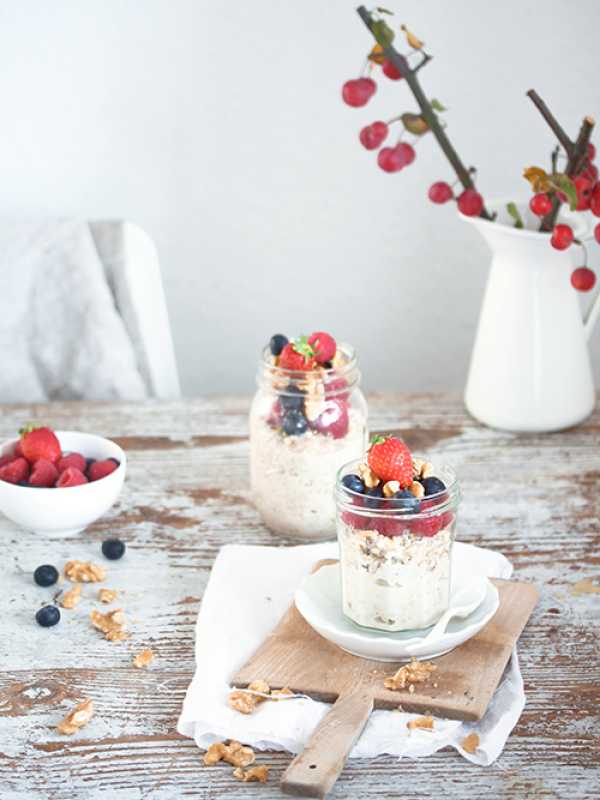 Overnight Oats mit Buchweizen und Walnüssen