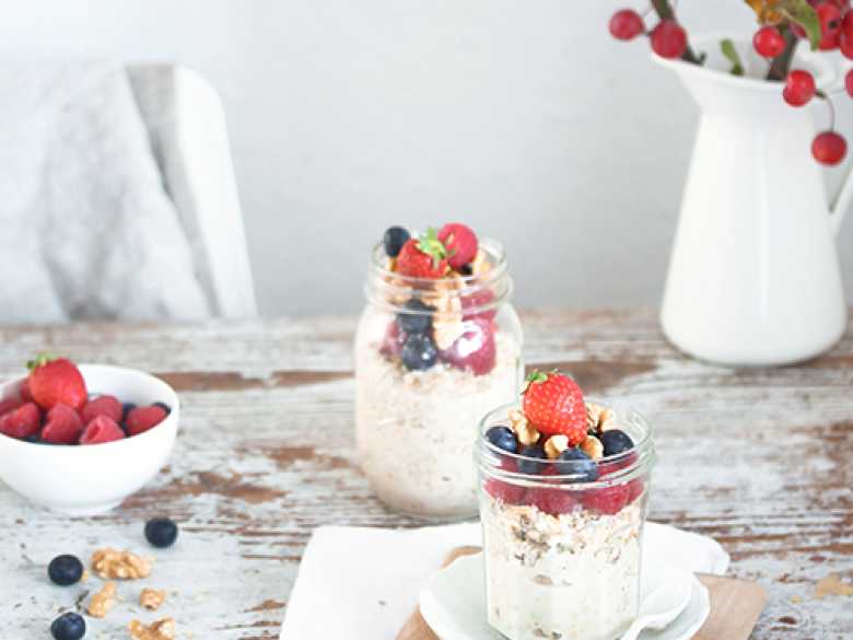 Overnight Oats mit Buchweizen und Walnüssen