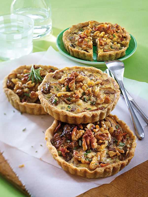 Pilz-Tartelettes mit Walnüssen