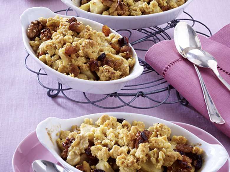 Walnuss-Apfel-Crumble