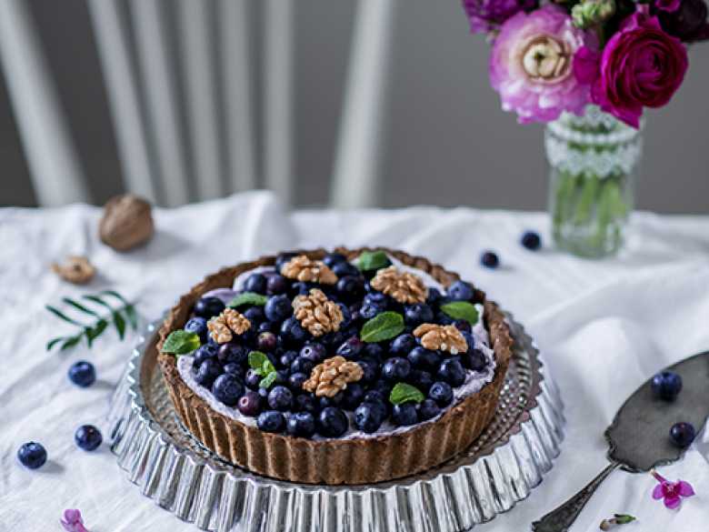 Walnuss-Blaubeer-Tarte