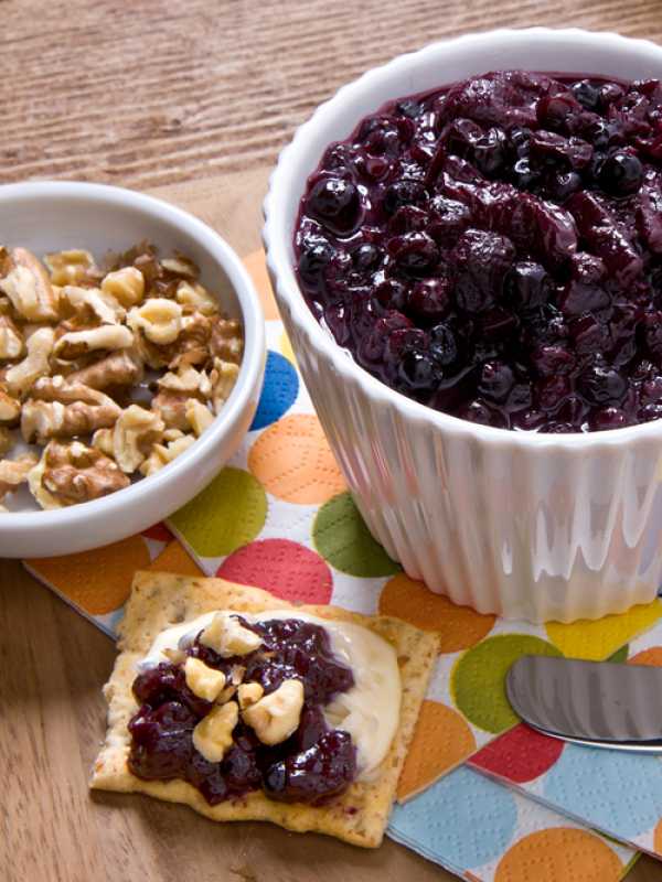 Würzige Blaubeer-Walnuss-Marmelade